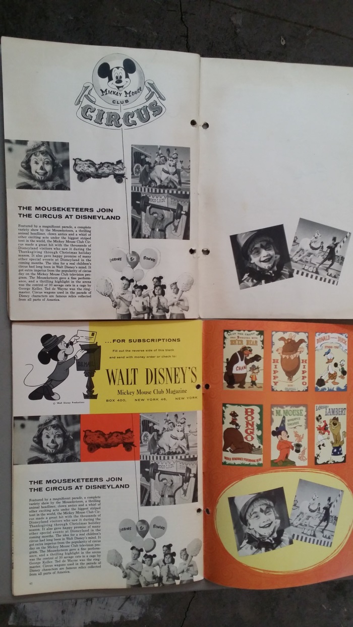 Mickey Mouse Club Magazine Last page