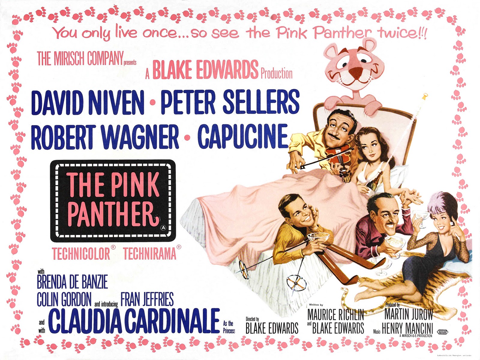 pink panther lobby card
